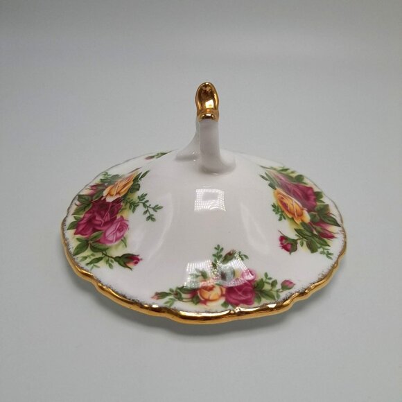 Royal Albert Old Country Roses Replacement Lid Only Floral Gold Trim - Picture 6 of 8